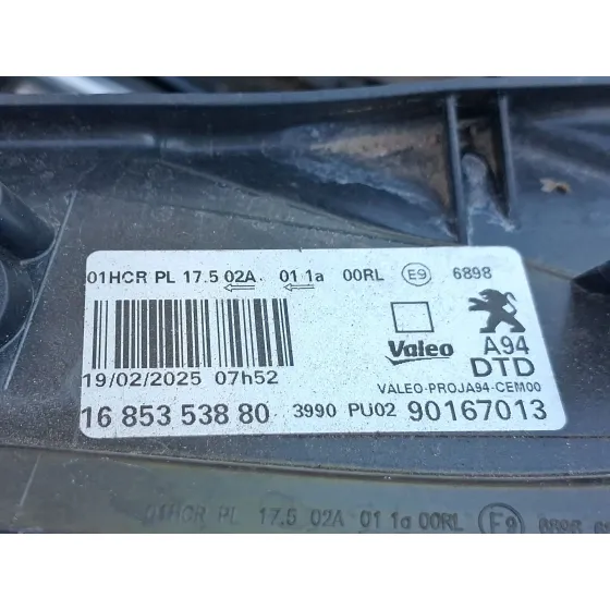 Faro Derecho para Peugeot 2008 I (Cu_)