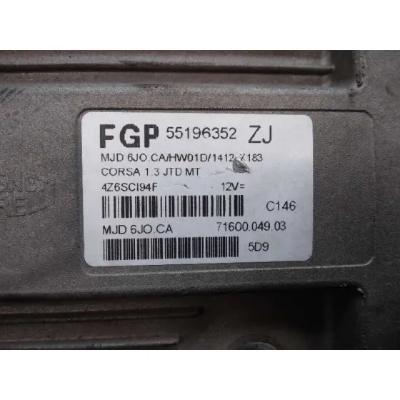 Centralita Motor Uce para Opel Corsa C