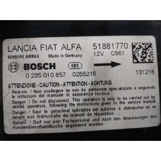 Centralita Airbag para Fiat Doblo Ii Cargo (263)