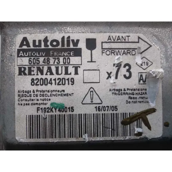 Centralita Airbag para Renault Vel Satis (Bj0)