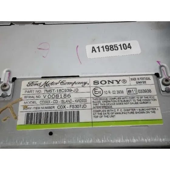 Sistema Audio / Radio Cd para Ford Focus Berlina (Cap)