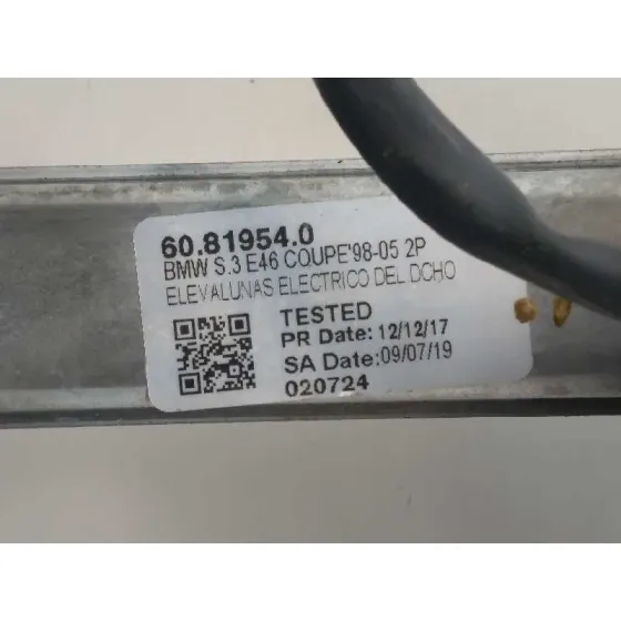 Elevalunas Delantero Derecho para Bmw Serie 3 Cabrio (E46)
