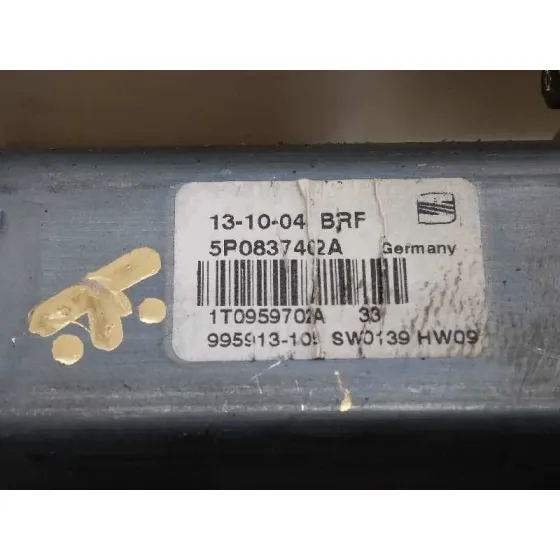 Elevalunas Delantero Derecho para Seat Toledo (5P2)