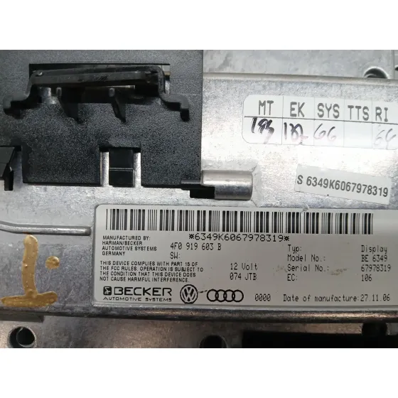 Sistema Audio / Radio Cd para Audi A6 Berlina (4F2)