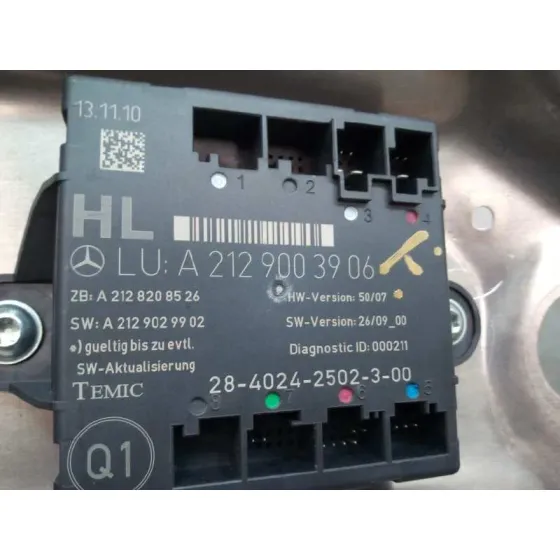 Elevalunas Trasero Izquierdo para Mercedes-Benz Clase E (W212) Lim.
