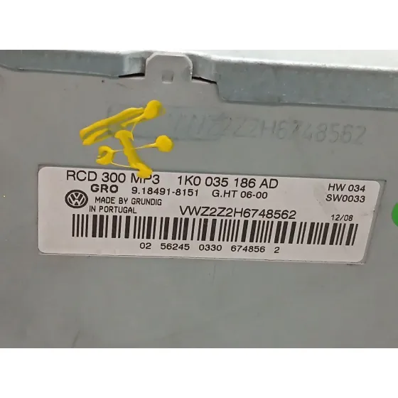 Sistema Audio / Radio Cd para Volkswagen Touran (1T2)