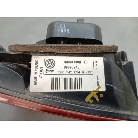 Piloto Trasero Derecho Interior para Volkswagen Golf Vi (5K1)
