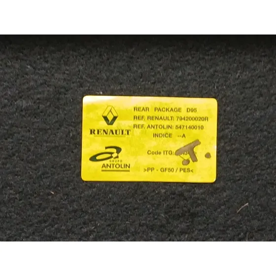 Bandeja Trasera para Renault Megane Iii Coupe (Dz0/1_)