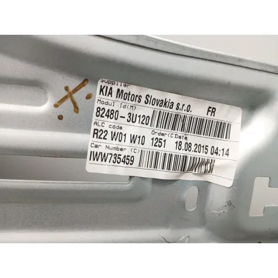 Elevalunas Delantero Derecho para Kia Sportage Iii (Sl)