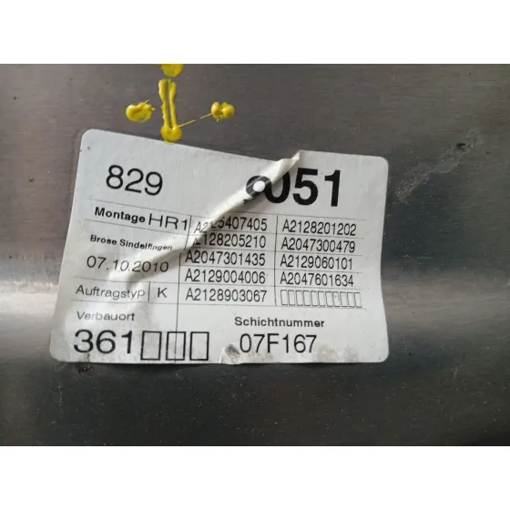 Elevalunas Trasero Derecho para Mercedes-Benz Clase E (W212) Lim.