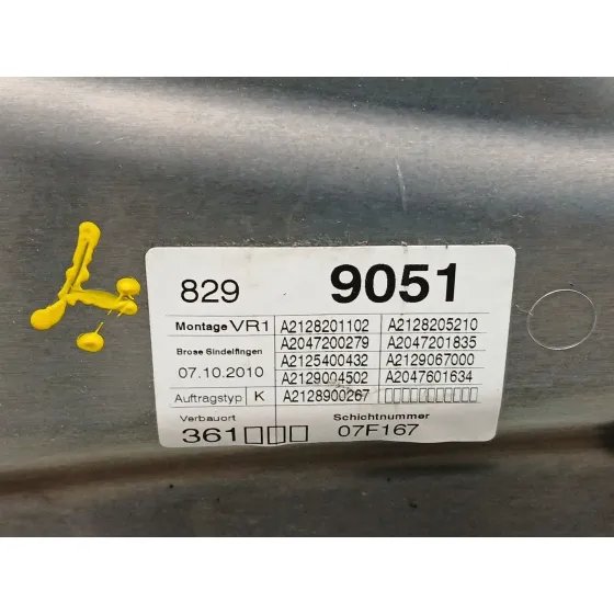 Elevalunas Delantero Derecho para Mercedes-Benz Clase E (W212) Lim.