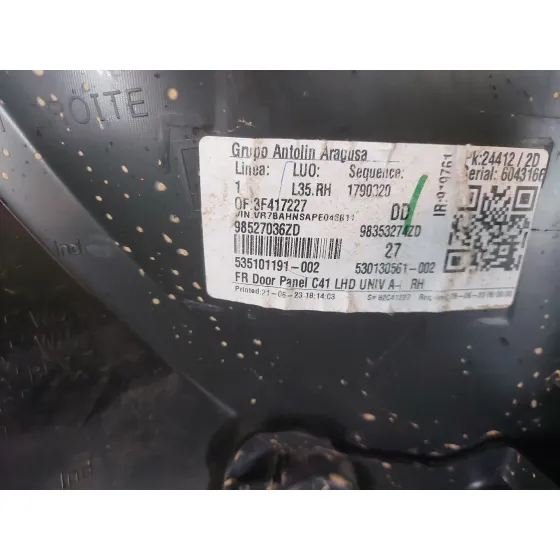 Guarnecido Puerta Delantera Derecha para Citroën C4 Iii (Ba_, Bb_, Bc_)