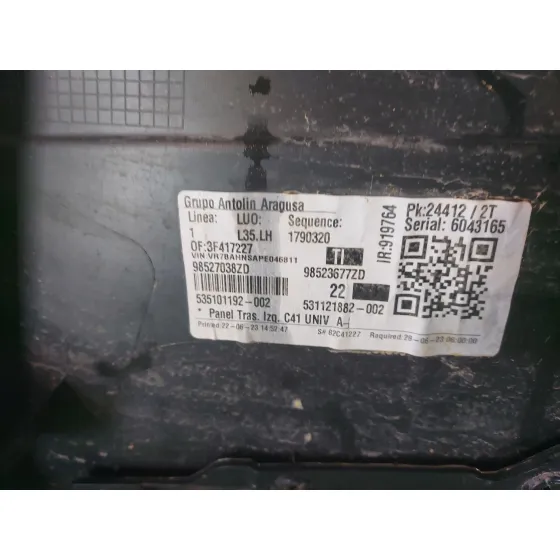 Guarnecido Puerta Trasera Izquierda para Citroën C4 Iii (Ba_, Bb_, Bc_)