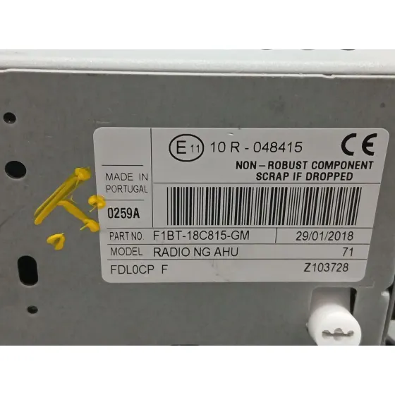 Sistema Audio / Radio Cd para Ford Tourneo Courier (C4A)