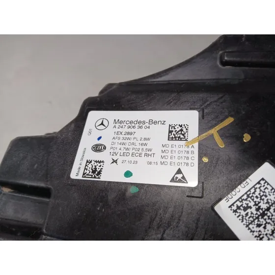 Faro Derecho para Mercedes-Benz Gla (H247)