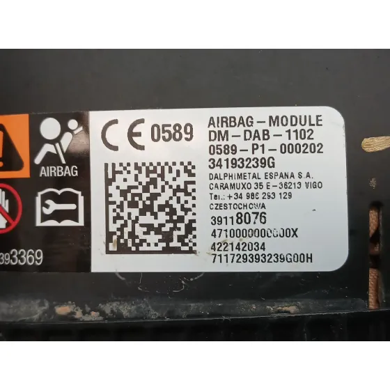 Kit Airbag para Opel Astra K (B16)