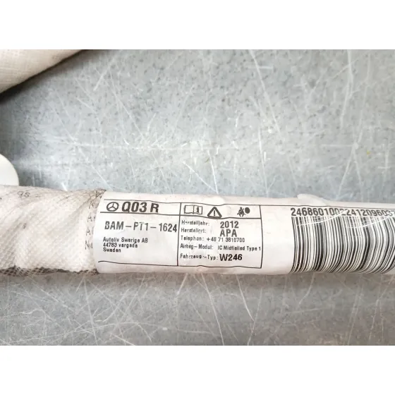 Airbag Cortina Delantero Derecho para Mercedes-Benz Clase B (W246)