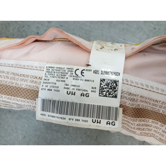 Airbag Cortina Delantero Derecho para Seat Arona (Kj7, Kjp)