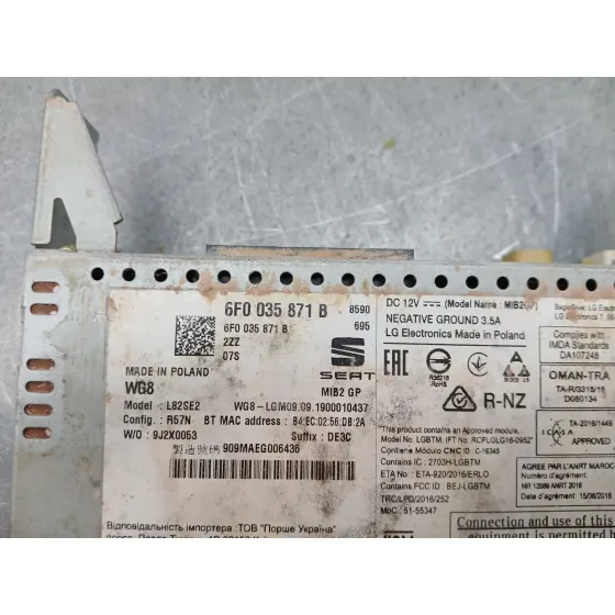 Sistema Audio / Radio Cd para Seat Arona (Kj7, Kjp)