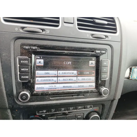 Sistema Audio / Radio Cd para Volkswagen Golf Vi (5K1)