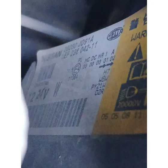 Faro Izquierdo para Nissan Qashqai I (J10, Nj10)