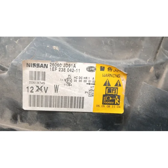 Faro Izquierdo para Nissan Qashqai I (J10, Nj10)