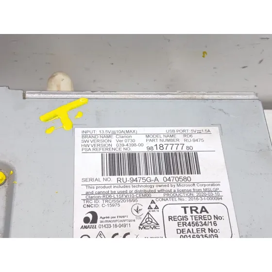 Sistema Audio / Radio Cd para Peugeot Rifter