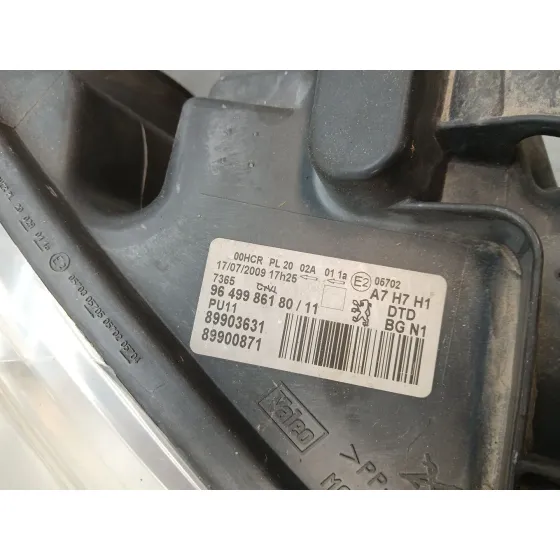 Faro Derecho para Peugeot 207/207+ (Wa_, Wc_)
