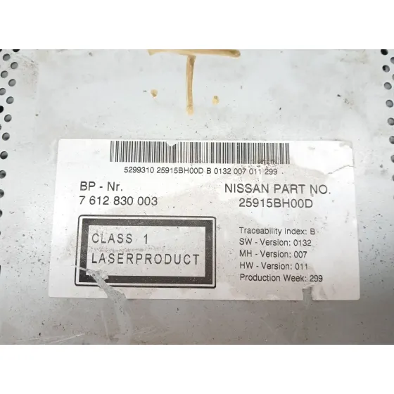 Sistema Audio / Radio Cd para Nissan Micra Iii (K12)
