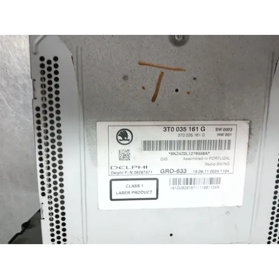 Sistema Audio / Radio Cd para Skoda Superb Ii (3T4)