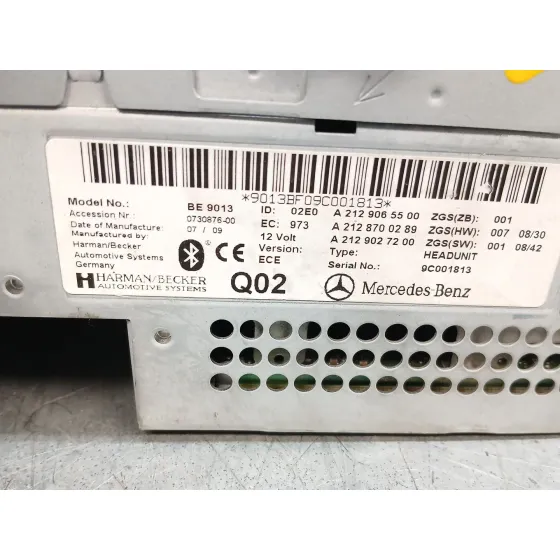 Sistema Audio / Radio Cd para Mercedes-Benz Clase E (W212)