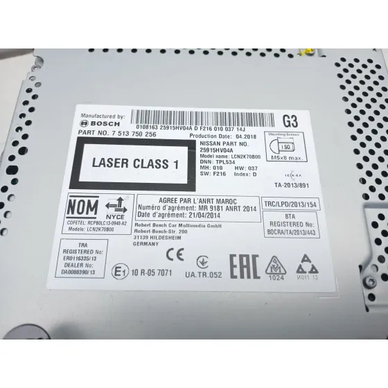 Sistema Audio / Radio Cd para Nissan Qashqai Ii (J11, J11_)