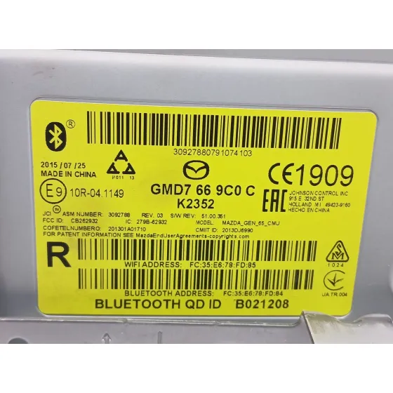 Sistema Audio / Radio Cd para Mazda 6 Station Wagon (Gj, Gl)