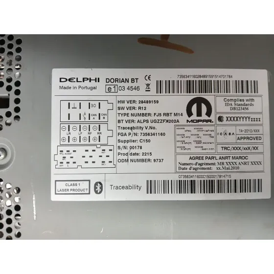 Sistema Audio / Radio Cd para Opel Combo Furgoneta/Monovolumen (X12)