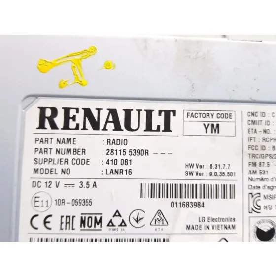 Sistema Audio / Radio Cd para Renault Kadjar (Ha_, Hl_)