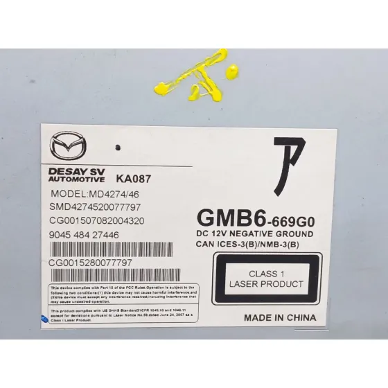 Sistema Audio / Radio Cd para Mazda 6 Station Wagon (Gj, Gl)