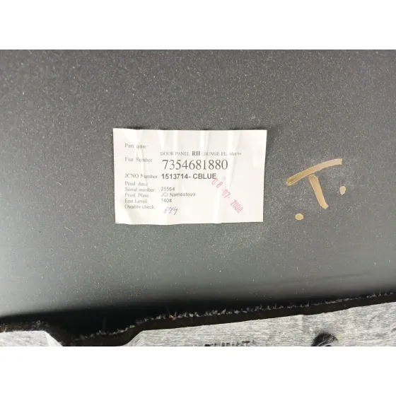 Guarnecido Puerta Delantera Derecha para Fiat 500 (312_)