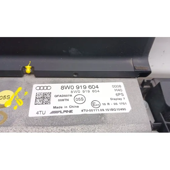 Pantalla Multifuncion para Audi A4 Berlina (8W2)