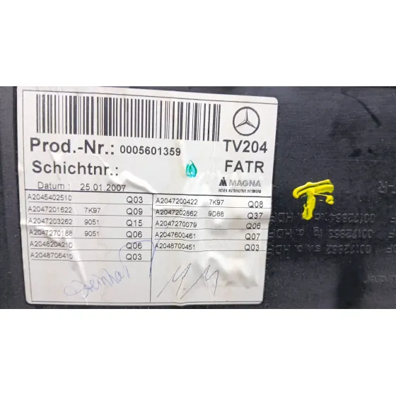 Guarnecido Puerta Delantera Derecha para Mercedes-Benz Clase C (W204)