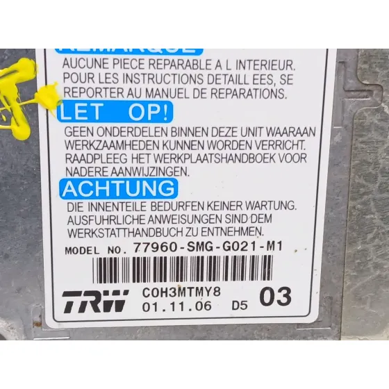 Centralita Airbag para Honda Civic Viii Hatchback (Fn, Fk)