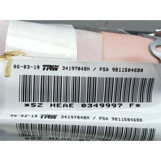 Airbag Cortina Delantero Izquierdo para Peugeot 3008 Ii Suv (Mc_, Mr_, Mj_, M4_)