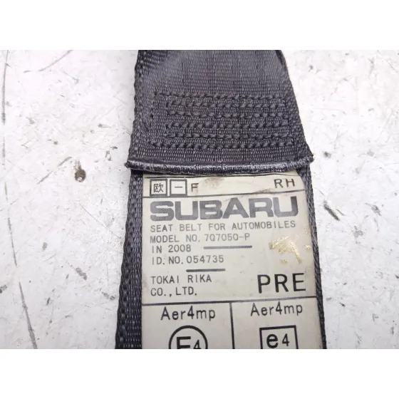 Cinturon Seguridad Delantero Derecho para Subaru Outback (Bp)
