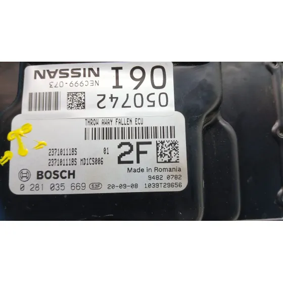 Centralita Motor Uce para Nissan Qashqai Ii (J11, J11_)
