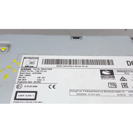 Sistema Audio / Radio Cd para Nissan Qashqai Ii (J11, J11_)