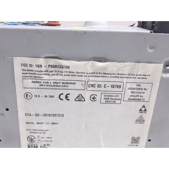 Sistema Audio / Radio Cd para Peugeot 208 Ii (Ub_, Up_, Uw_, Uj_)