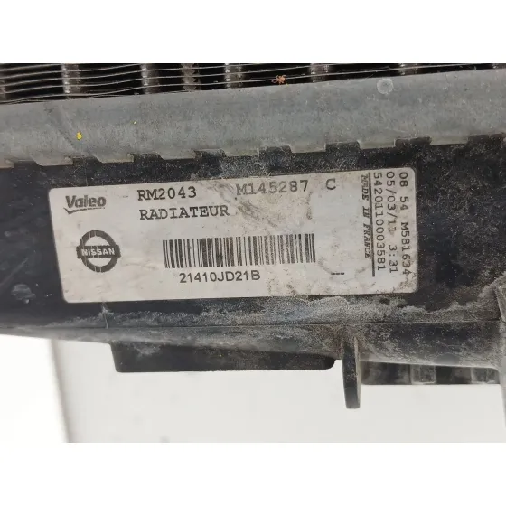 Radiador Agua para Nissan Qashqai I (J10, Nj10)