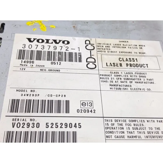 Sistema Audio / Radio Cd para Volvo Xc90 I (275)