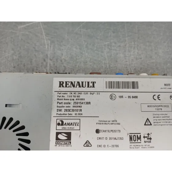 Sistema Audio / Radio Cd para Renault Captur Ii (Hf_)