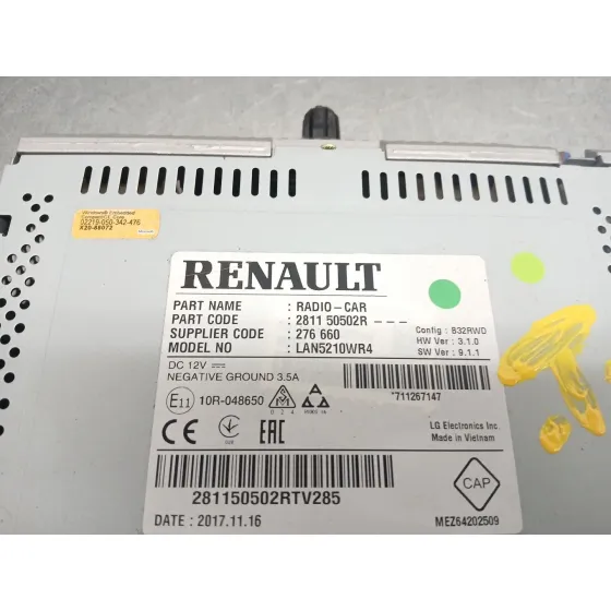 Sistema Audio / Radio Cd para Renault Clio Iv (Bh_)