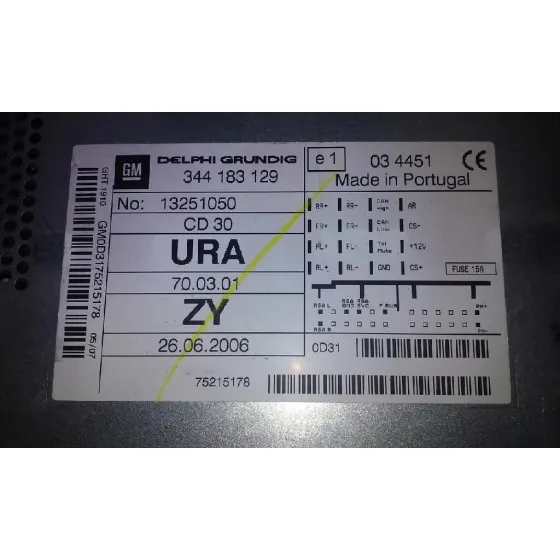 Sistema Audio / Radio Cd para Opel Astra H Ber.